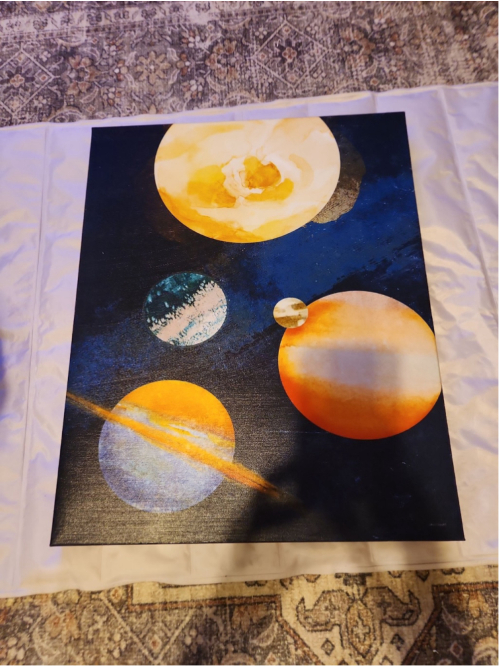 Solar System Planets Canvas Art Print Space Decor